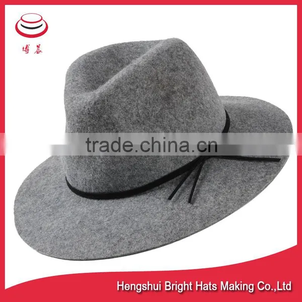 100% Wool Felt Hat Fashion Custom Wool Felt Fedora Hat