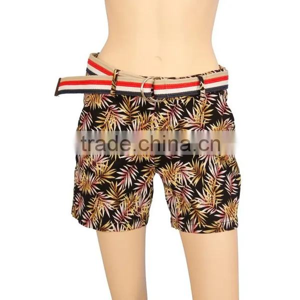Wholesale Women Clothing,womens High Waist Printed Shorts photo-2