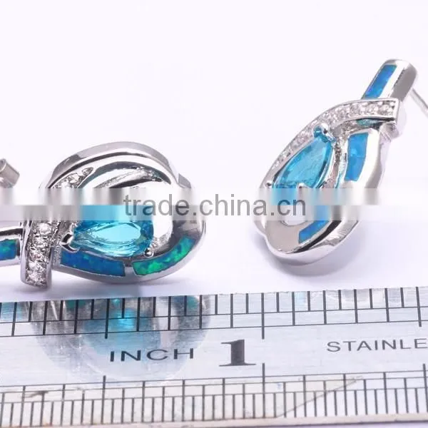 Wholesale Opal 925 Sterling Silver Round Opal Stud Earring With Pink Opal Stone photo-3