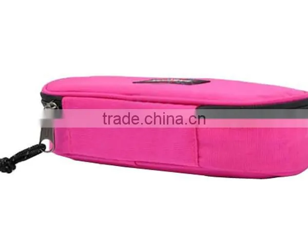 Big Capacity Multi-function Makeup Brush Case Pink Zipper Polyester Case photo-6