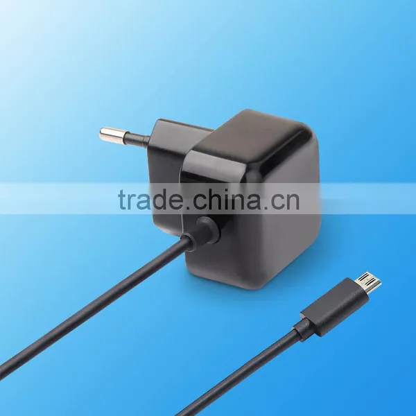 Hot Sale EU Plug Mobile Phone Wall Charger With Cable photo-2