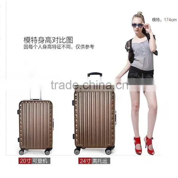 PC Material ISO9001 Certificate Suitcase International Traveller Factory Price 3pcs Aluminum Luggage photo-6
