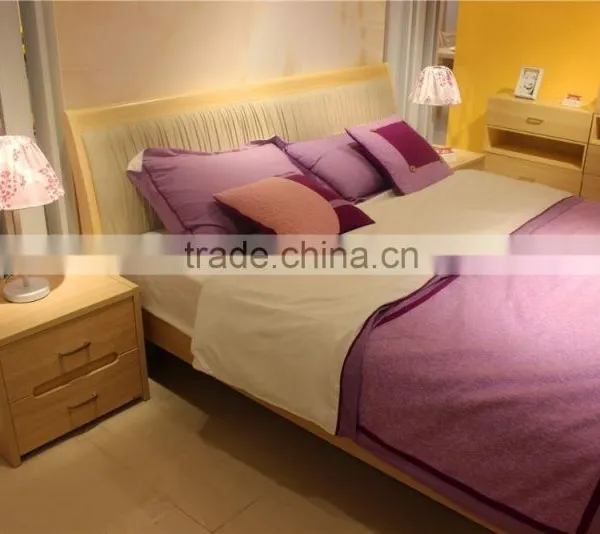 2016 Modern Wooden Leather Headboard Melamine Mdf Panle Bedroom Furniture in Bedroom Sets photo-2
