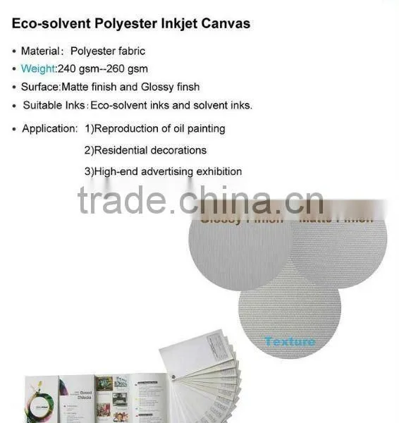 240GSM~260GSM ECO-SOLVENT POLYESTER Digital Printing Canvas photo-2