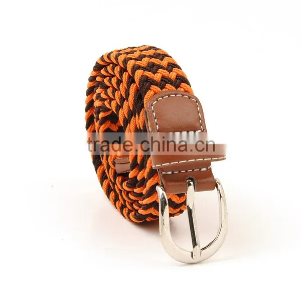 Colorful Elastic Stretch Woven/Braided Belt With Alloy Buckle/braided Elastic Stretch Belt photo-3