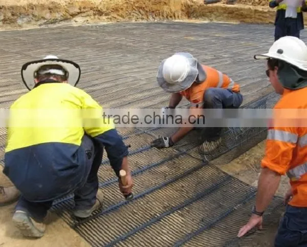 High Tensile Strength PP Uniaxial Geogrid For Road Reinforcement photo-3