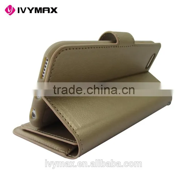 Hot Selling Mercury Golden Rich Diary Stand Wallet Leather Case With Credit Card Pockets Flip Cover For Iphone 6 Quality Choice photo-2