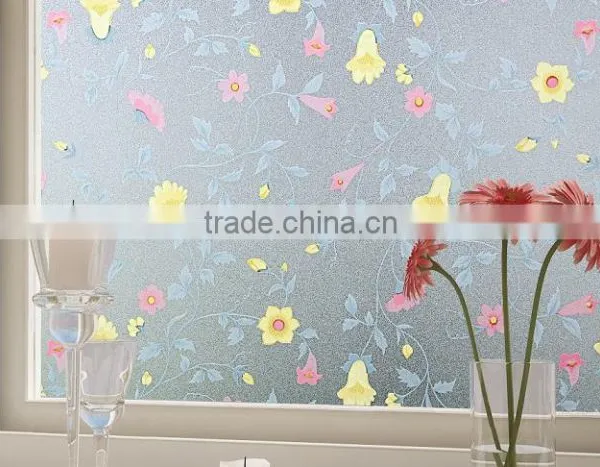 Color Printing Self-adhesive Window Glitter Film photo-4