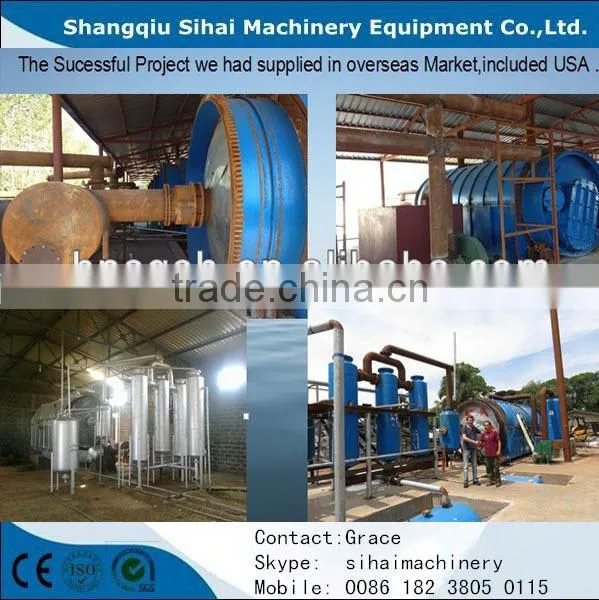 Waste Tyre Refinery Processing Machine Tyre Processing Pyrolysis Machine Waste Tire Recycling Plant