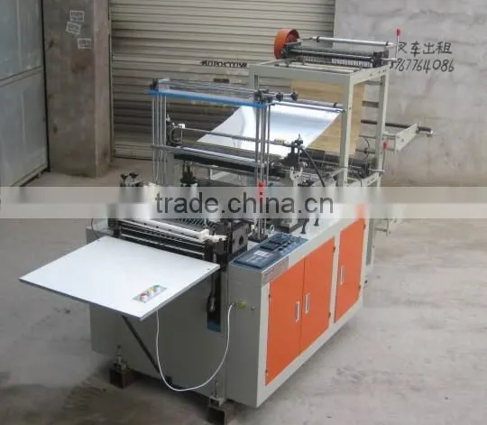 HQ-450x2 Full Automatic Double Lines Plastic T-shirt Bag Making Machine: photo-3