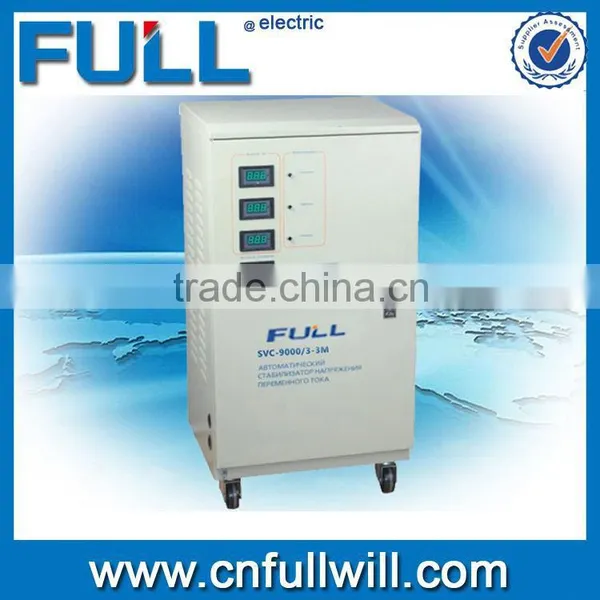 Hot Sale SVC 9000VA 3phase Motor Type Automatic Universal Voltage Stabilizer