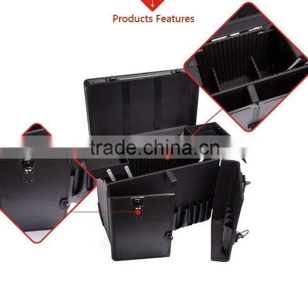 Professional Aluminum Makeup Case 4 Stackable/Removable Trays With Adjustable Dividers photo-4