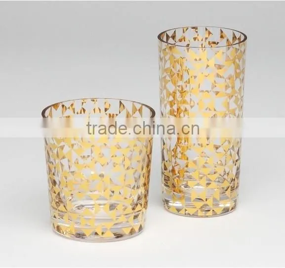 Metallic Whiskey Glass Drinking Glasses
