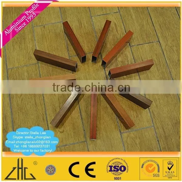 Wow!! Wood Grains Aluminium Profile Extrusion for Slat Fence Gate,balcony Handrail/square Tube Profile Outdoor Lounge Wood Alu
