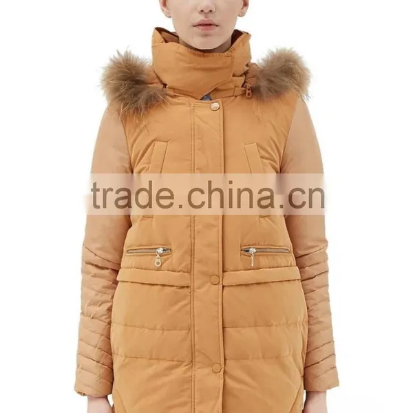 Female Warmer Winter Fake Fur Hood Restoring Ancient Ways in the Long Down Jacket photo-3