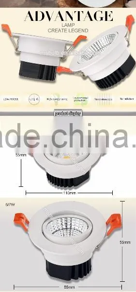 1.5W 3W 4W 5W 7W 8W 9w 18W 25W LED Round Cob Spot Downlight Recessed photo-5