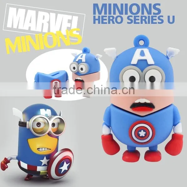High Quality Popular Cartoon Super Heroes Series Usb Flash Drive Custom Pendrive,Wholesale Full Capacity Minions Memory Stick photo-4