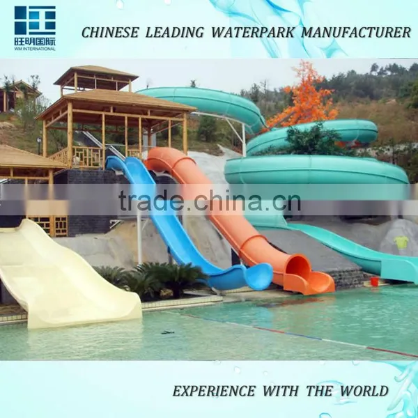 2015- 2016 Water Play Equipment Fiberglass Water Slide Tubes Fiberglass Pool Double Slides