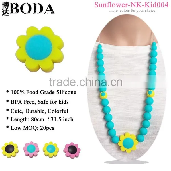 ASNZS EN71 BPA Free Silicone Beaded Baby Teething Necklace photo-2