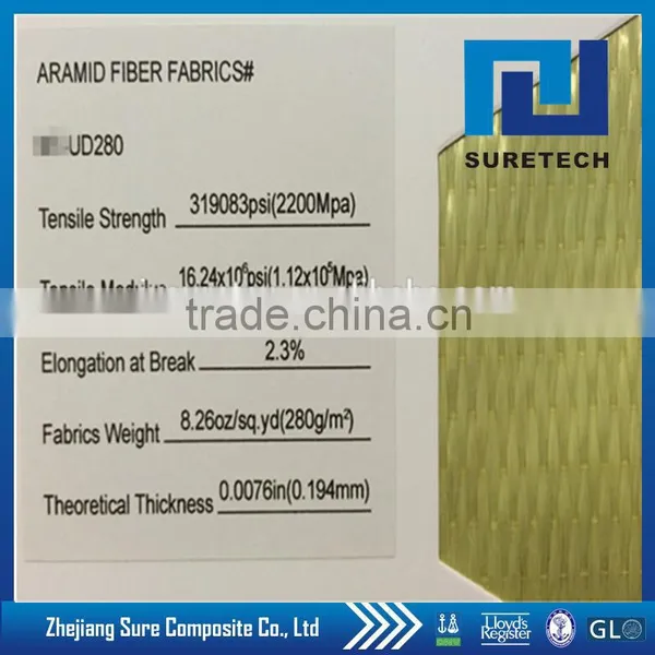 280gsm Aramid Fiber Fabrics (unidirectional Cloth) photo-2