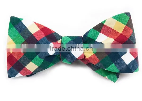 2016 Hot High Quality Best Cool Plaid Pattern Cotton Bow Tie for Boys photo-4
