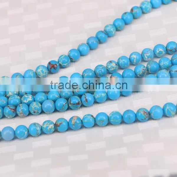 Resin Round Sediment Imperial Jasper BEADS Flat Back Beads Decorate DIY Crafts Striped Lake Blue Ball European Bead photo-2
