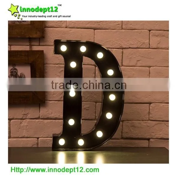 Wrought Iron Letters Outdoor LED Sign Lighting, Led Letter Sign