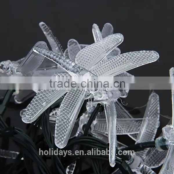 RGB Color 4.8M 20 LED Dragonfly Solar Light Chain photo-4