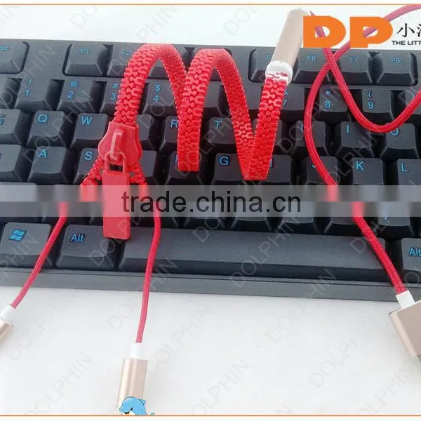 Custom Logo on Usb Cable Speed Charge Date Zipper Cable for Phone ,mp3mp4 photo-3