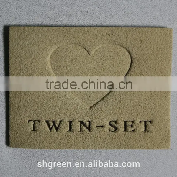 Durable Microfibre Leather Hangtag With Debossed Logo photo-3