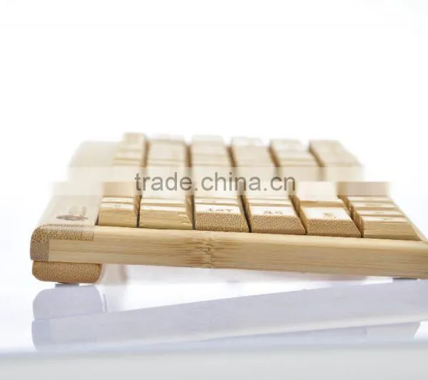 Wood Wireless Bluetooth Keyboard, Bamboo Bluetooth Keyboard for Iphone/ipad/tablet photo-2