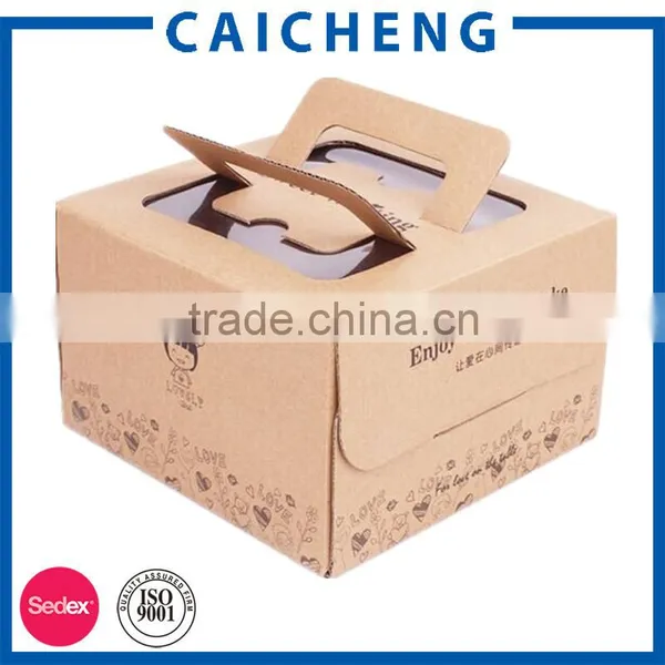 Custom Foldable Kraft Cake Paper Box With Window photo-2
