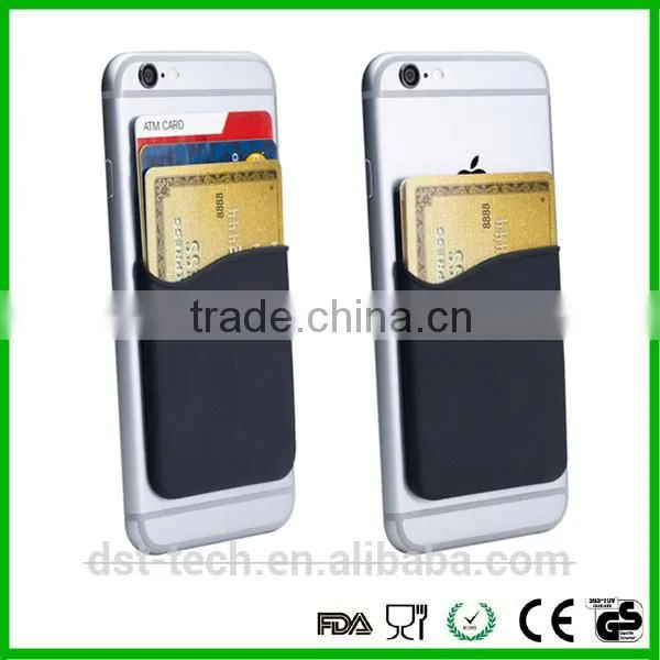 Phone Accessories Custom Silicone Phone Wallet Phone Sticky Bags With Holder photo-2