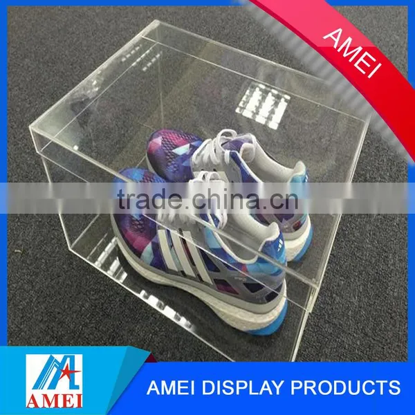 2016 Visible Dustproof Acrylic Nike Shoes Display Box With Label photo-5
