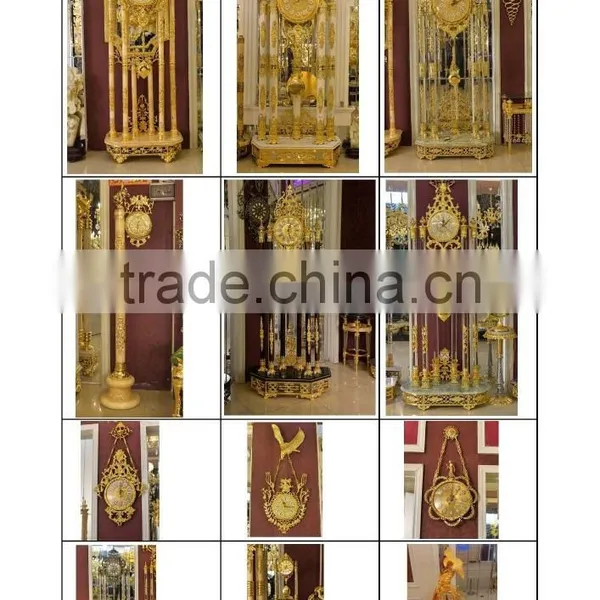 Antique Design Copper Grandfather Clock, Vintage Decorated Floor Clock, Art Gold Royal Floor Clock photo-6
