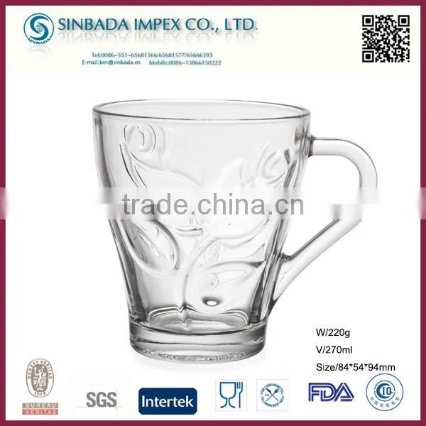 SGS Level KTZB21-2, New Design Wholesale Bulk Clear Glass Coffee Mug photo-5