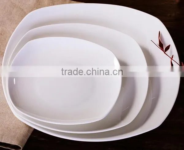 KC-2617 Haonai Hot Sell Square Porcelain Dinner Plate photo-5