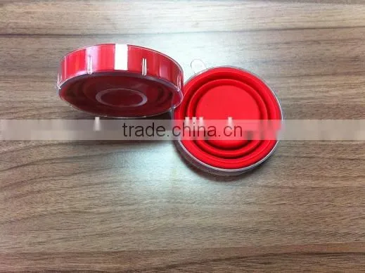 Silicone Foldable Coffee Cup Pill Box Collapsing Travel Drinking Cup photo-5