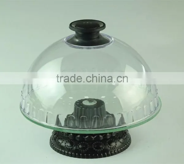 360 Degree Glass Dessert/cake Stand Holds up to 16cm With Clear Lid for Sale photo-2
