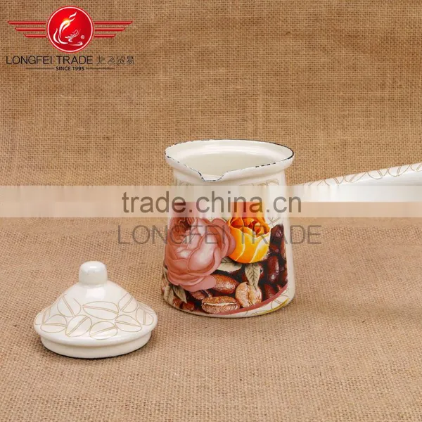 3PCS Stock Offer All Size Copper Enamel Turkish Coffee Pot With Lid photo-3