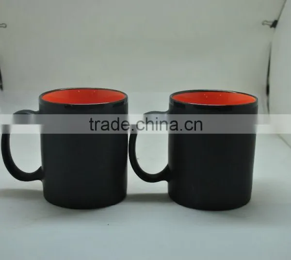 Two-tone Ceramic Matte Finish Black Coffee Mug photo-2
