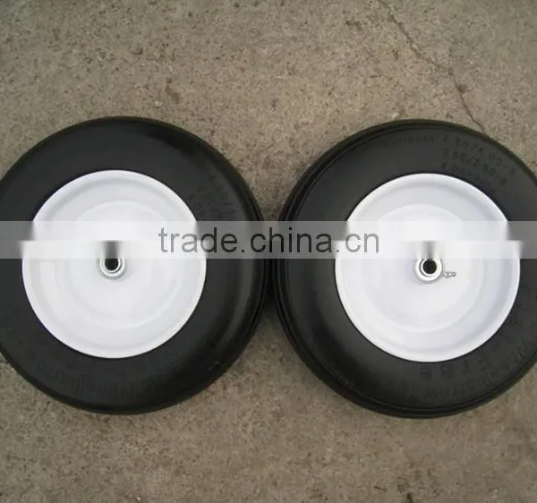 Wheelbarrow 4.0-8 Solid Heavy Duty PU Foam Rubber Wheel photo-2