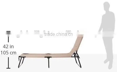 Tan Beach Cot Lounge Chair photo-4