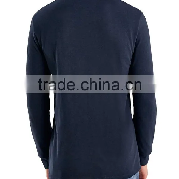 2015 Selected Men Navy Long Sleeves t Shirts Custom Design Full Sleeve t Shirt Wholesale photo-2