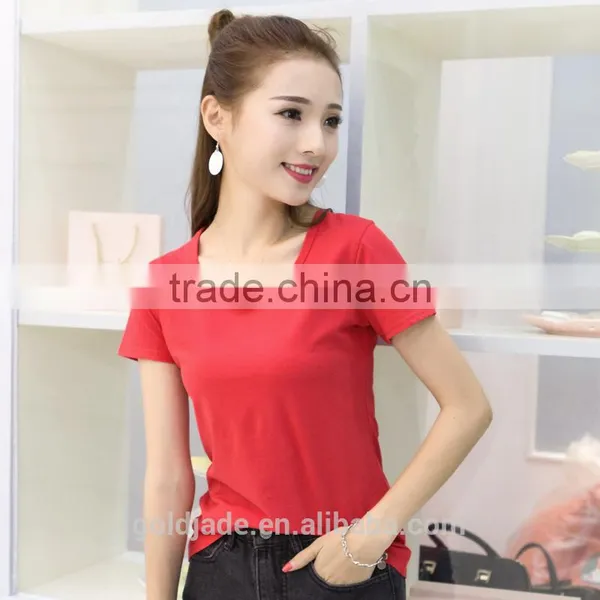 Short Sleeves Custom Printing 100% Cotton Custom Women t Shirt photo-4