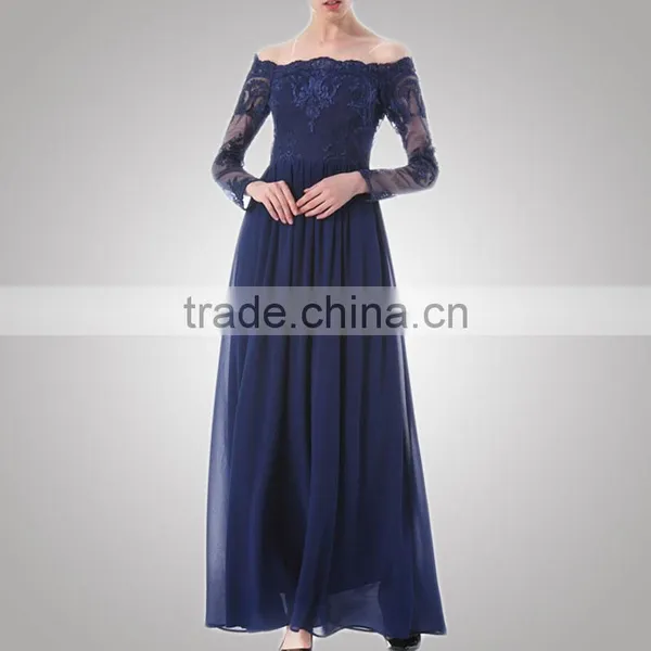 Latest Design Fashionable Preppy Style Evening Dress Long Sleeve Women For Youth photo-6