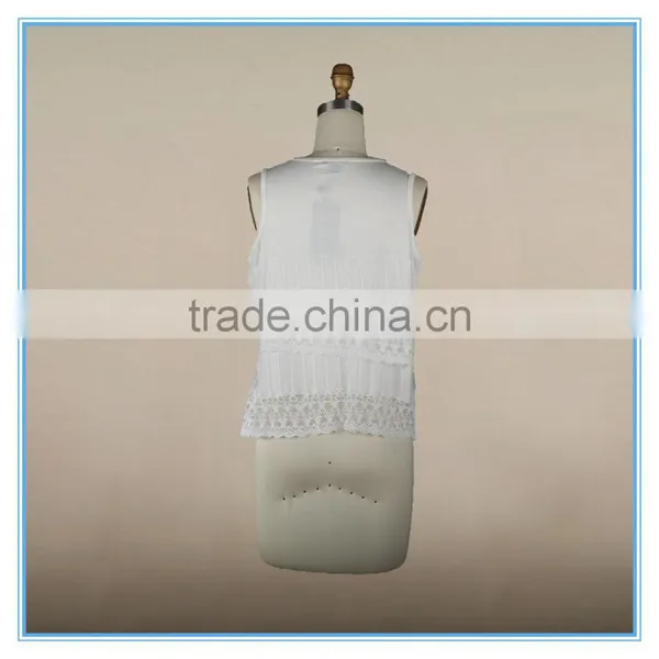 Fashion White Lace Camisole Sexy Sleeveless Tube Top Photos For Ladies photo-3