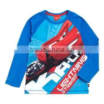 2015 Sky Blue 100% Cotton Long Sleeve Children's T-shirt photo-3