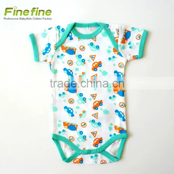 Summer Cotton Baby Clothes Lace Baby Rompers Printed With Short Sleeve photo-3