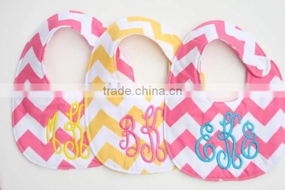 Personalized Seersucker Monogrammed Bib photo-2
